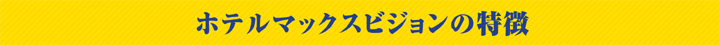 ホテルマックスビジョンの特徴
